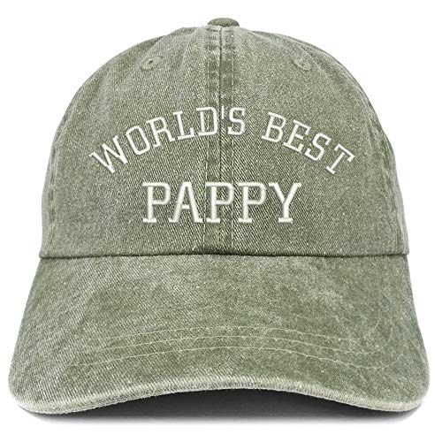 Trendy Apparel Shop World's Best Pappy Embroidered Washed Cotton Adjustable Cap