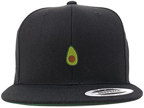 Trendy Apparel Shop Avocado Embroidered Flat Bill Snapback Baseball Cap