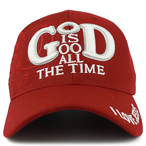 Trendy Apparel Shop God is Good All The Time Christian Theme Embroidered Adjustable Baseball Cap
