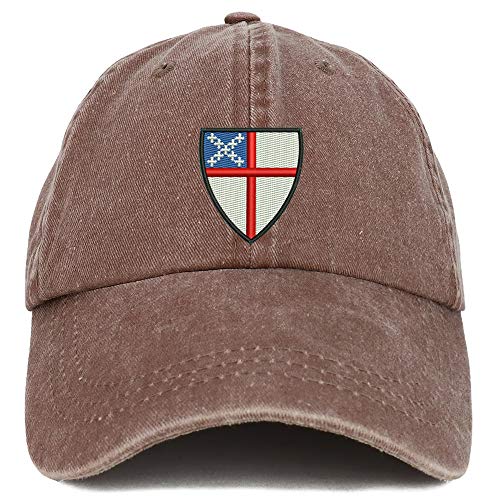 Trendy Apparel Shop Episcopal Shield Embroidered Washed Low Profile Cap