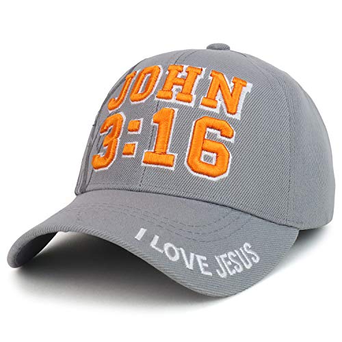 Trendy Apparel Shop Bible John 3:16 Praying Hands Cross Embroidered Ball Cap