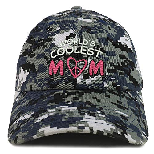 Trendy Apparel Shop World's Coolest Mom Soft Crown 100% Brushed Cotton Cap