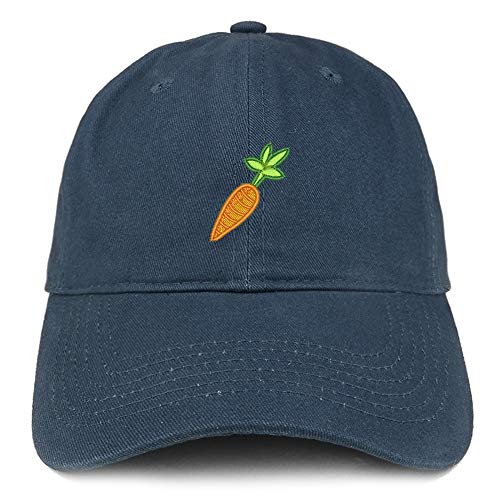 Trendy Apparel Shop Carrot Embroidered Soft Crown 100% Brushed Cotton Cap