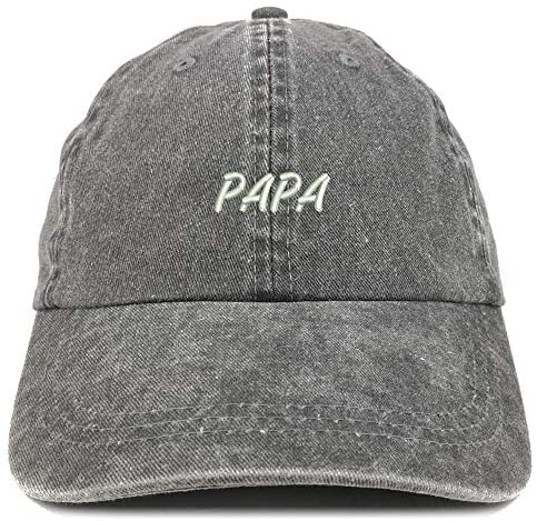 Trendy Apparel Shop Papa Embroidered Washed Low Profile Cap