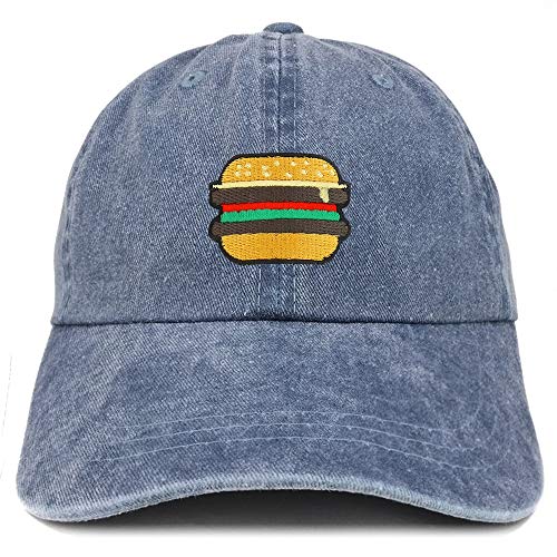 Trendy Apparel Shop Burger Patch Pigment Dyed Washed Baseball Cap