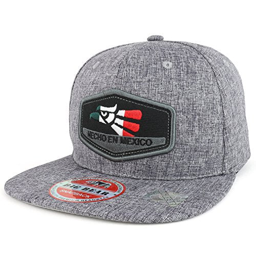 Trendy Apparel Shop Hecho EN Mexico Patch Embroidered Flat Bill Snapback Cap