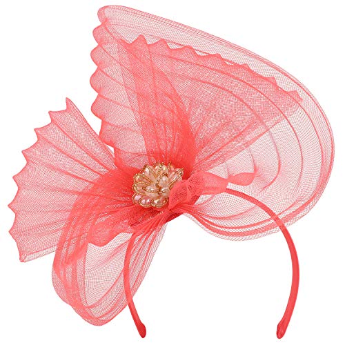 Trendy Apparel Shop Beaded Jewel Flower Mesh Cocktail Party Fascinator