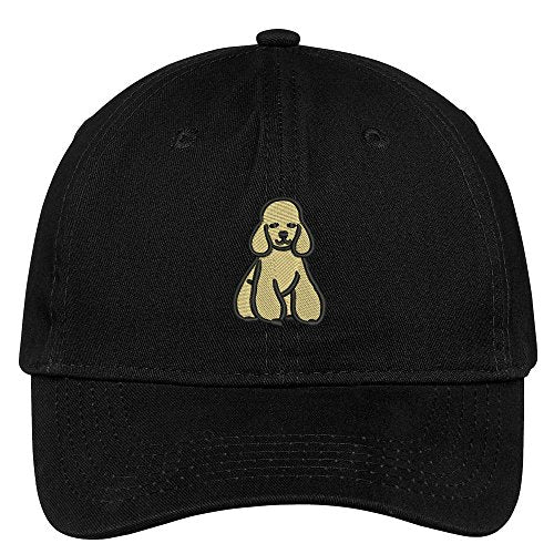Trendy Apparel Shop Poodle Embroidered Low Profile Soft Cotton Brushed Cap