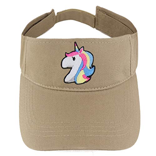 Trendy Apparel Shop Unicorn Patch Cotton Summer Visor Cap