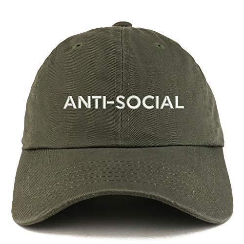 Trendy Apparel Shop Anti Social Solid Adjustable Unstructured Dad Hat