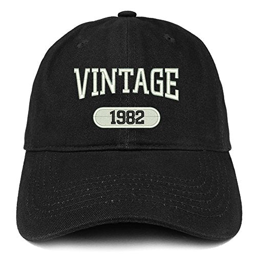 Trendy Apparel Shop Vintage 1982 Embroidered 39th Birthday Relaxed Fitting Cotton Cap
