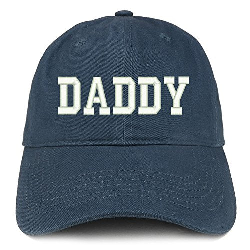 Trendy Apparel Shop Daddy Collegiate Font Embroidered Brushed Cotton Cap