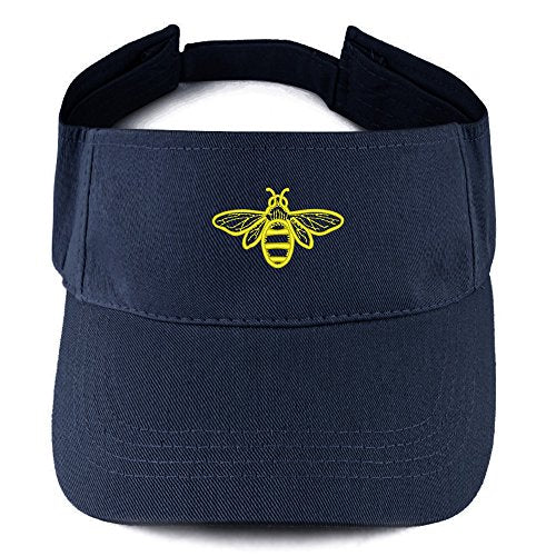 Trendy Apparel Shop Bee Embroidered 100% Cotton Adjustable Visor