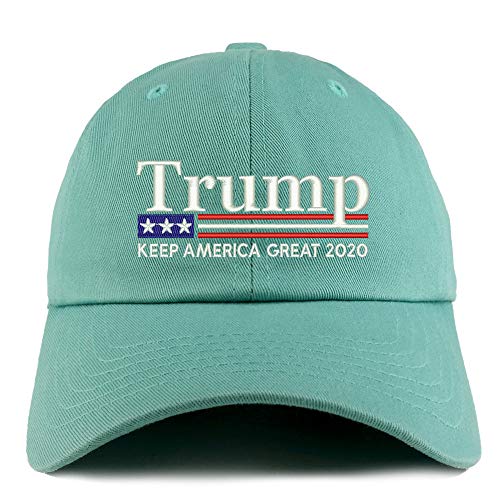 Trendy Apparel Shop Trump Keep America Great 2020 Flag Solid Unstructured Hat