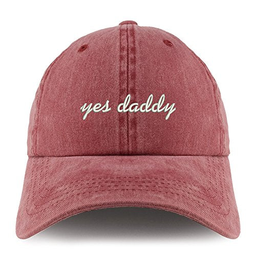 Trendy Apparel Shop Yes Daddy Embroidered Pigment Dyed Unstructured Cap