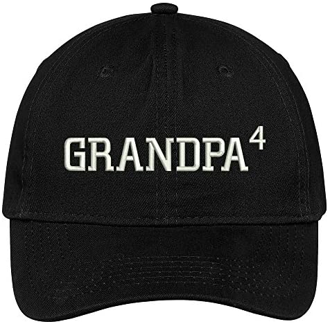Trendy Apparel Shop Grandpa Of 4 Grandchildren Embroidered 100% Quality Brushed Cotton Baseball Cap