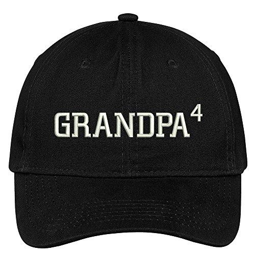Trendy Apparel Shop Grandpa Of 4 Grandchildren Embroidered 100% Quality Brushed Cotton Baseball Cap