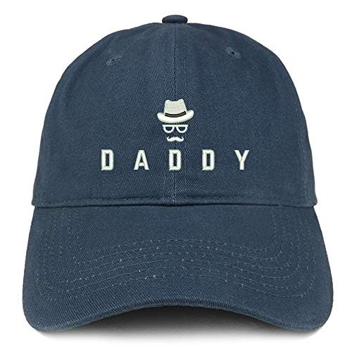 Trendy Apparel Shop Daddy with Face Embroidered Brushed Cotton Cap