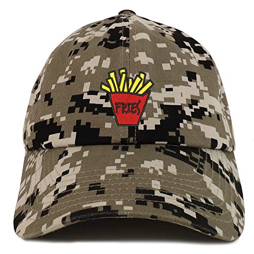 Trendy Apparel Shop Fries Embroidered Soft Crown 100% Brushed Cotton Cap