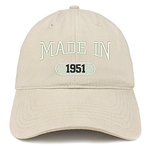 Trendy Apparel Shop Made in 1951 Embroidered 70th Birthday Brushed Cotton Cap