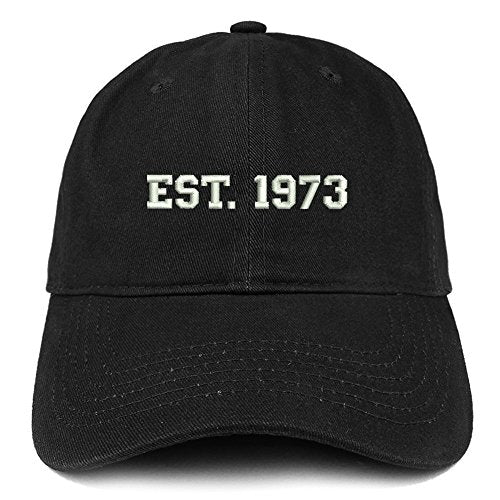 Trendy Apparel Shop EST 1972 Embroidered - 48th Birthday Gift Soft Cotton Baseball Cap