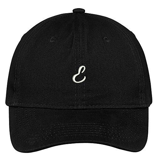 Trendy Apparel Shop Letter E Small Script Font Embroidered Adjustable Cotton Cap