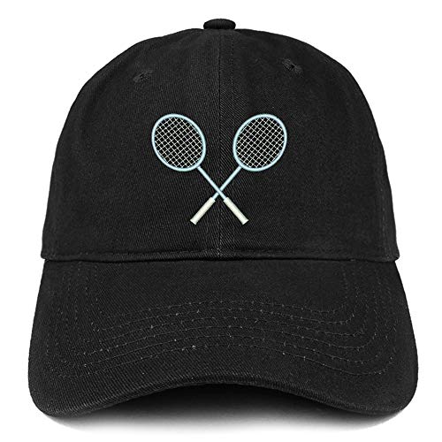 Trendy Apparel Shop Badminton Embroidered Soft Crown 100% Brushed Cotton Cap