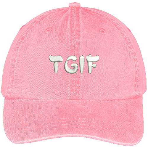 Trendy Apparel Shop TGIF Embroidered Washed Cotton Adjustable Cap