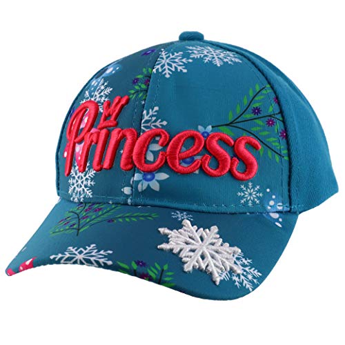 Trendy Apparel Shop Princess Crown Embroidered Two Tone Kids Baseball Cap