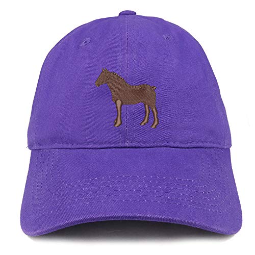 Trendy Apparel Shop Draft Horse Embroidered Brushed Cotton Cap