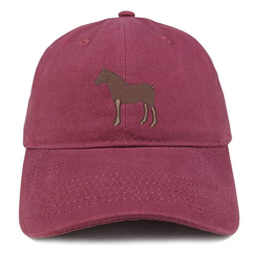 Trendy Apparel Shop Draft Horse Embroidered Brushed Cotton Cap