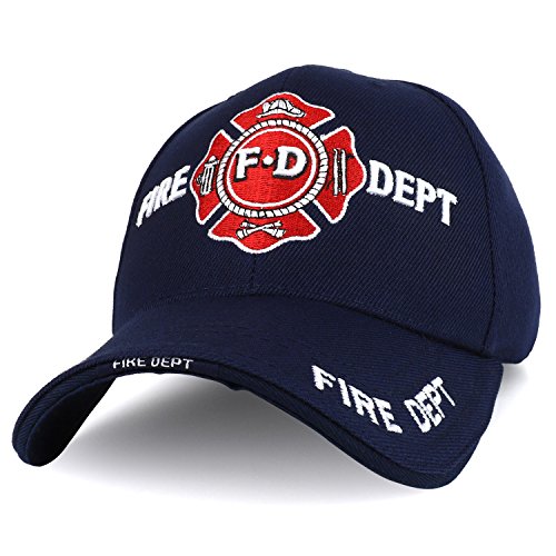 Trendy Apparel Shop Fire FD Solid Color 3D Embroidered Baseball Cap