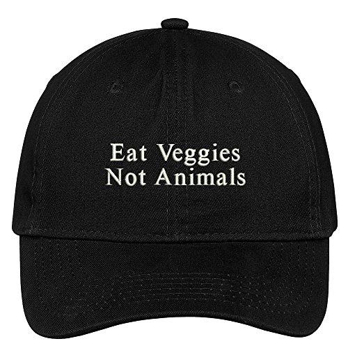 Trendy Apparel Shop Eat Veggies Not Animals Embroidered Cap Premium Cotton Dad Hat