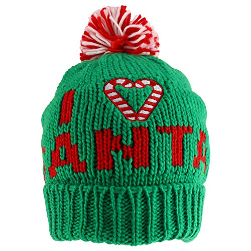 Trendy Apparel Shop Happy Holidays Christmas Theme Winter Xmas Pom Beanies