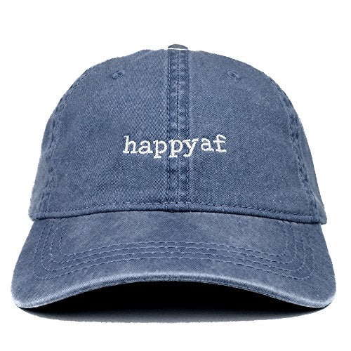 Trendy Apparel Shop Happyaf Embroidered Pigment Dyed Washed Cotton Cap