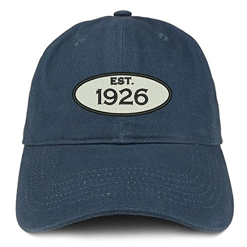 Trendy Apparel Shop Established 1926 Embroidered 95th Birthday Gift Soft Crown Cotton Cap