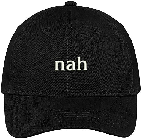 Trendy Apparel Shop Nah Embroidered Brushed Cotton Dad Hat Cap