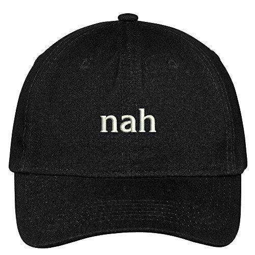 Trendy Apparel Shop Nah Embroidered Brushed Cotton Dad Hat Cap