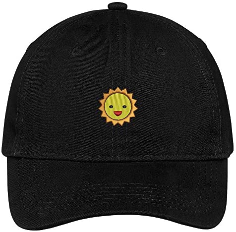Trendy Apparel Shop Happy Sun Embroidered Soft Brushed Cotton Low Profile Cap