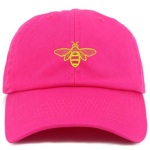 Trendy Apparel Shop Youth Sized Bee Embroidered Adjustable Unstructured Baseball Cap