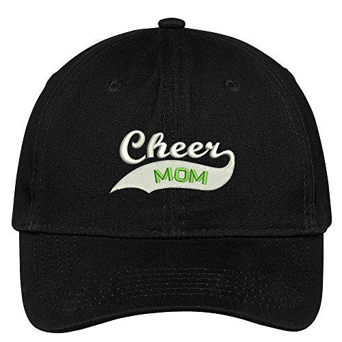 Trendy Apparel Shop Cheer Mom Embroidered Soft Crown 100% Brushed Cotton Cap