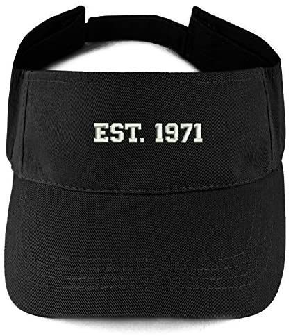 Trendy Apparel Shop EST 1971 Embroidered - 50th Birthday Gift Summer Adjustable Visor
