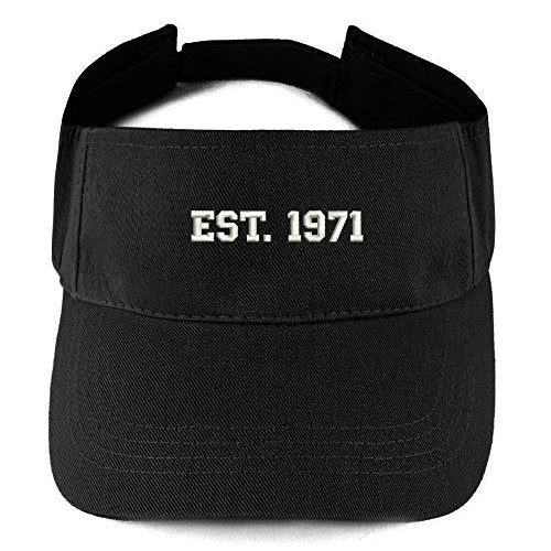Trendy Apparel Shop EST 1971 Embroidered - 50th Birthday Gift Summer Adjustable Visor