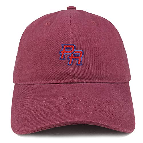 Trendy Apparel Shop Puerto Rico PR Small Embroidered Soft Crown 100% Brushed Cotton Cap