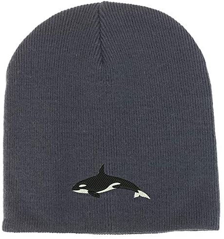 Trendy Apparel Shop Orca Killer Whale Acrylic Winter Knit Skull Short Beanie