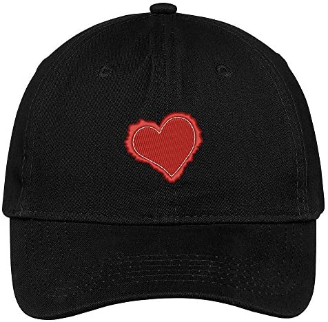 Trendy Apparel Shop Heart Embroidered Low Profile Cotton Cap Dad Hat
