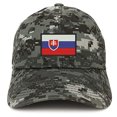 Trendy Apparel Shop Flag of Slovakia Embroidered Soft Crown 100% Brushed Cotton Cap