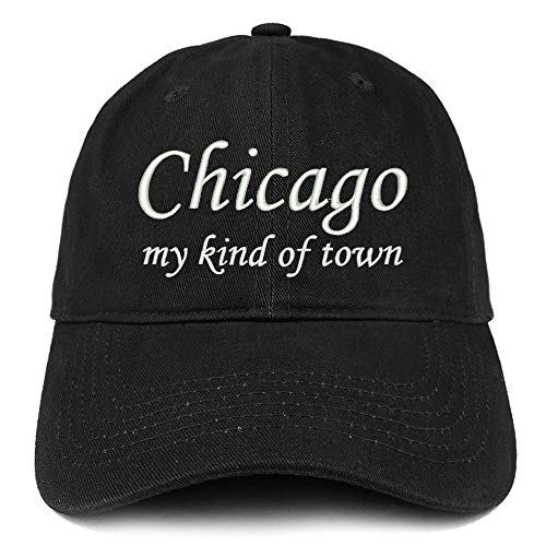 Trendy Apparel Shop Chicago My Kind of Town Embroidered 100% Cotton Adjustable Cap Dad Hat