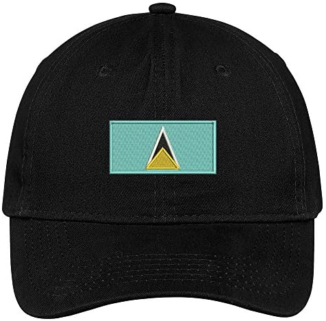 Trendy Apparel Shop Flag of Saint Lucia Embroidered Cap Premium Cotton Dad Hat
