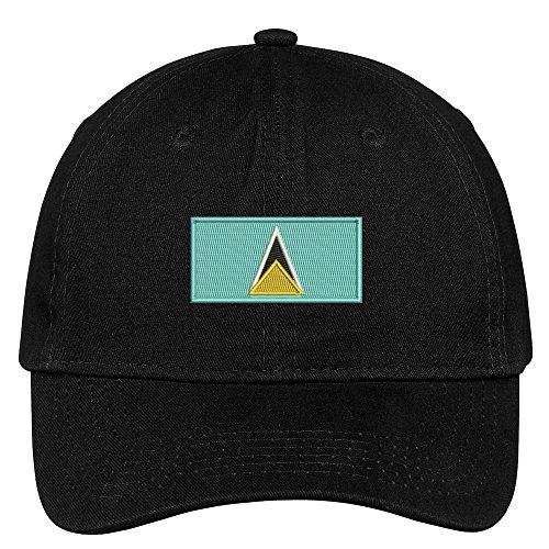 Trendy Apparel Shop Flag of Saint Lucia Embroidered Cap Premium Cotton Dad Hat